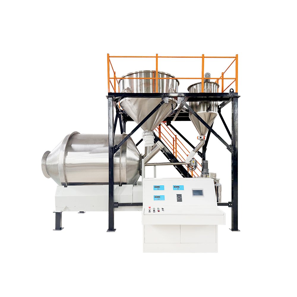 Drum Mixer With Weighing Hopper For Food Processing