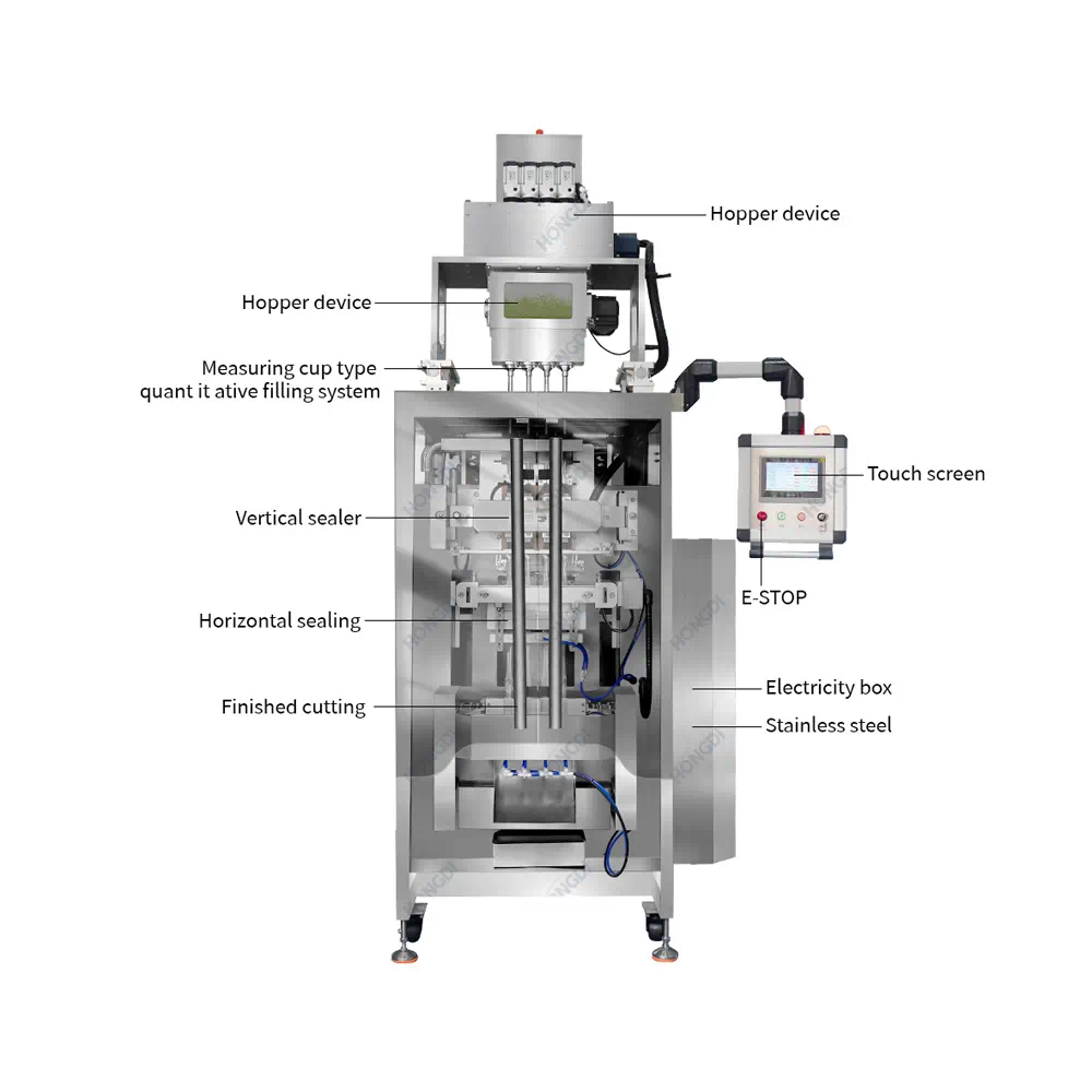 Stick Pack Machine | 4-Lane Back-Seal Powder Packaging
